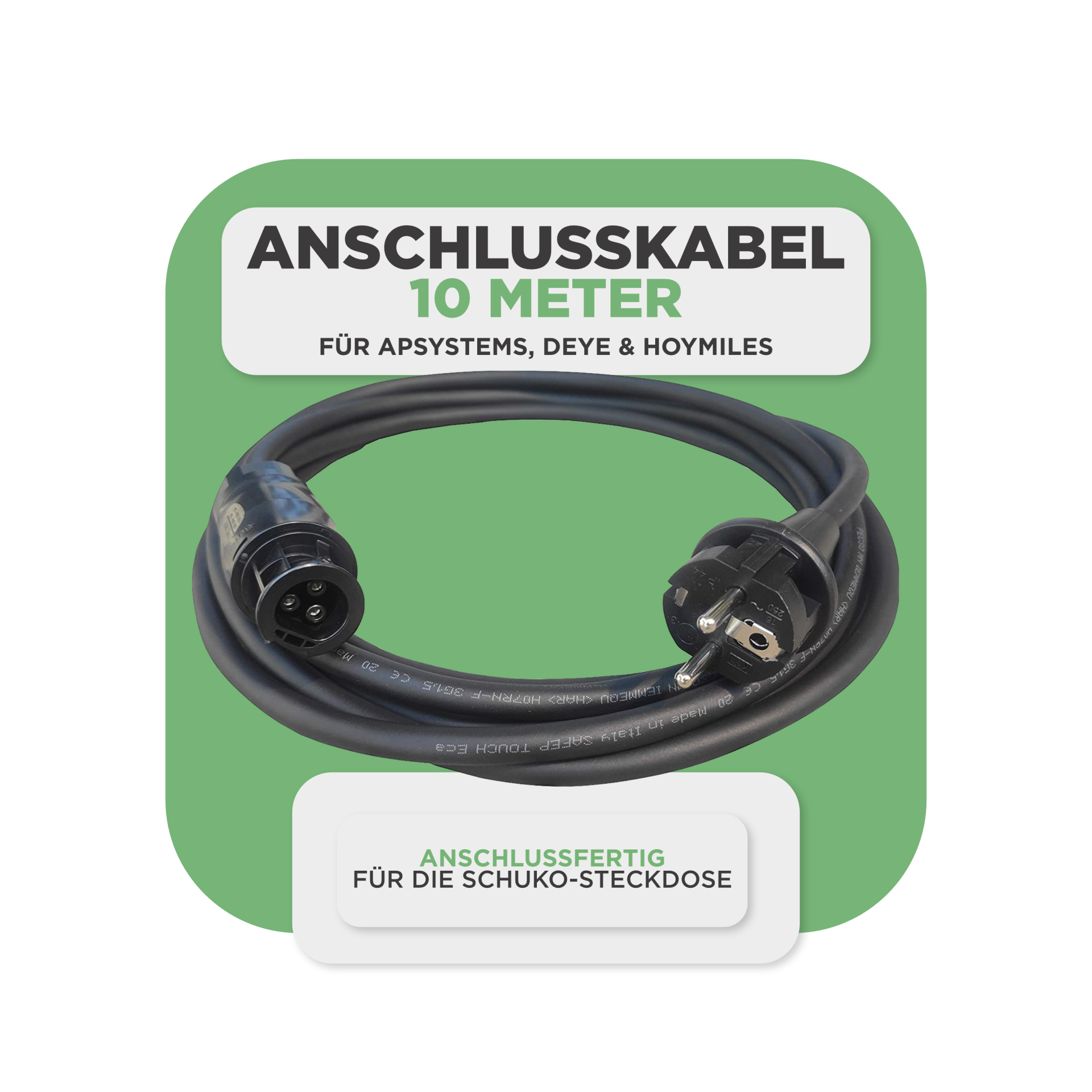 Sunlit Balkonkraftwerkspeicher — 8.600 Wh / mit IR Lesekopf (bitshake) / 2000 W (Deye-SUN-M) / 10 m Schuko Kabel / 10 x Trina 440 Wp Bifazial