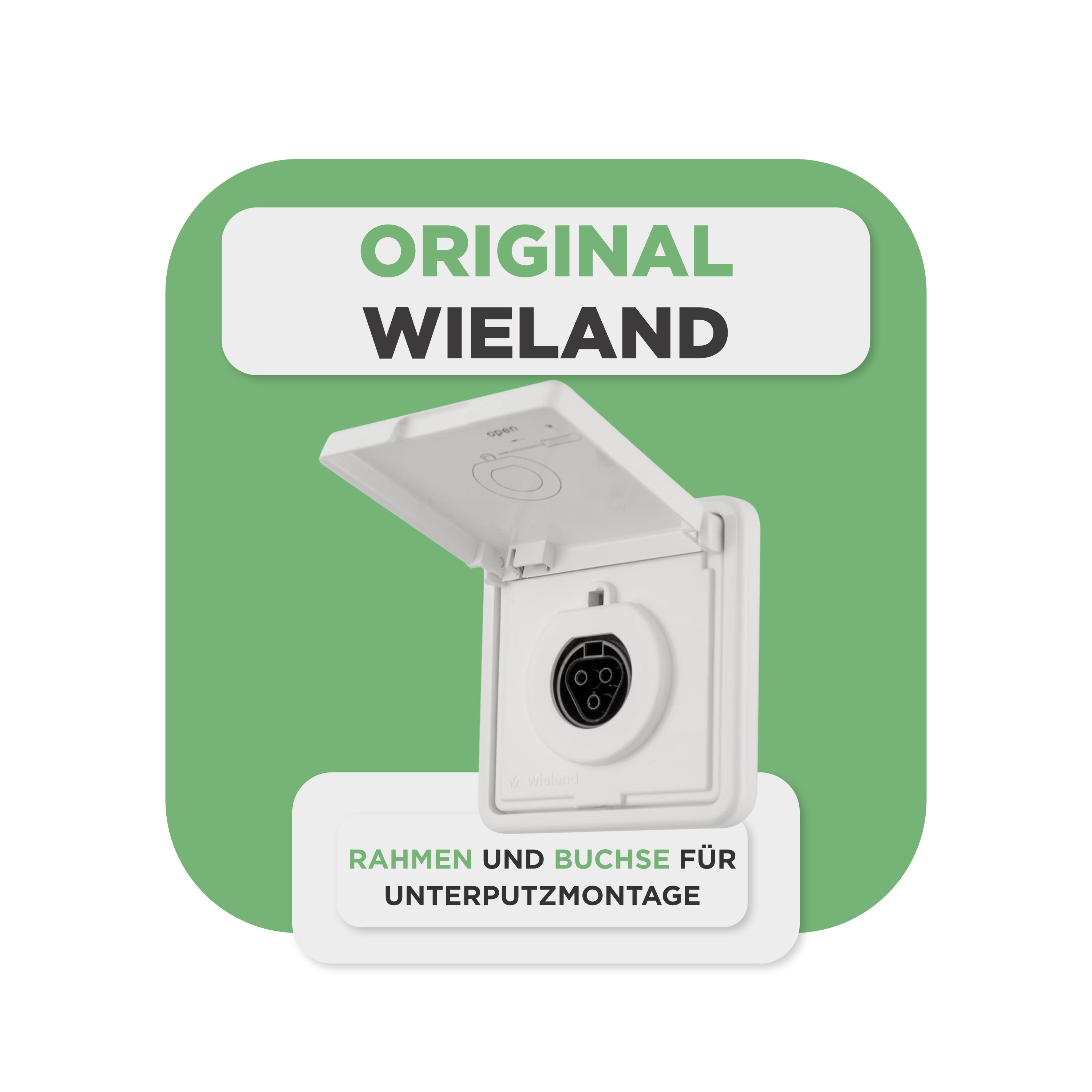 Balkonkraftwerk Basic Set 2000 Wp — Solyco 500 Wp Glas-Glas Fullblack-Modul Bifazial / 4 Module / Deye 2000 W / Wieland Stecker + Dose / 20 m