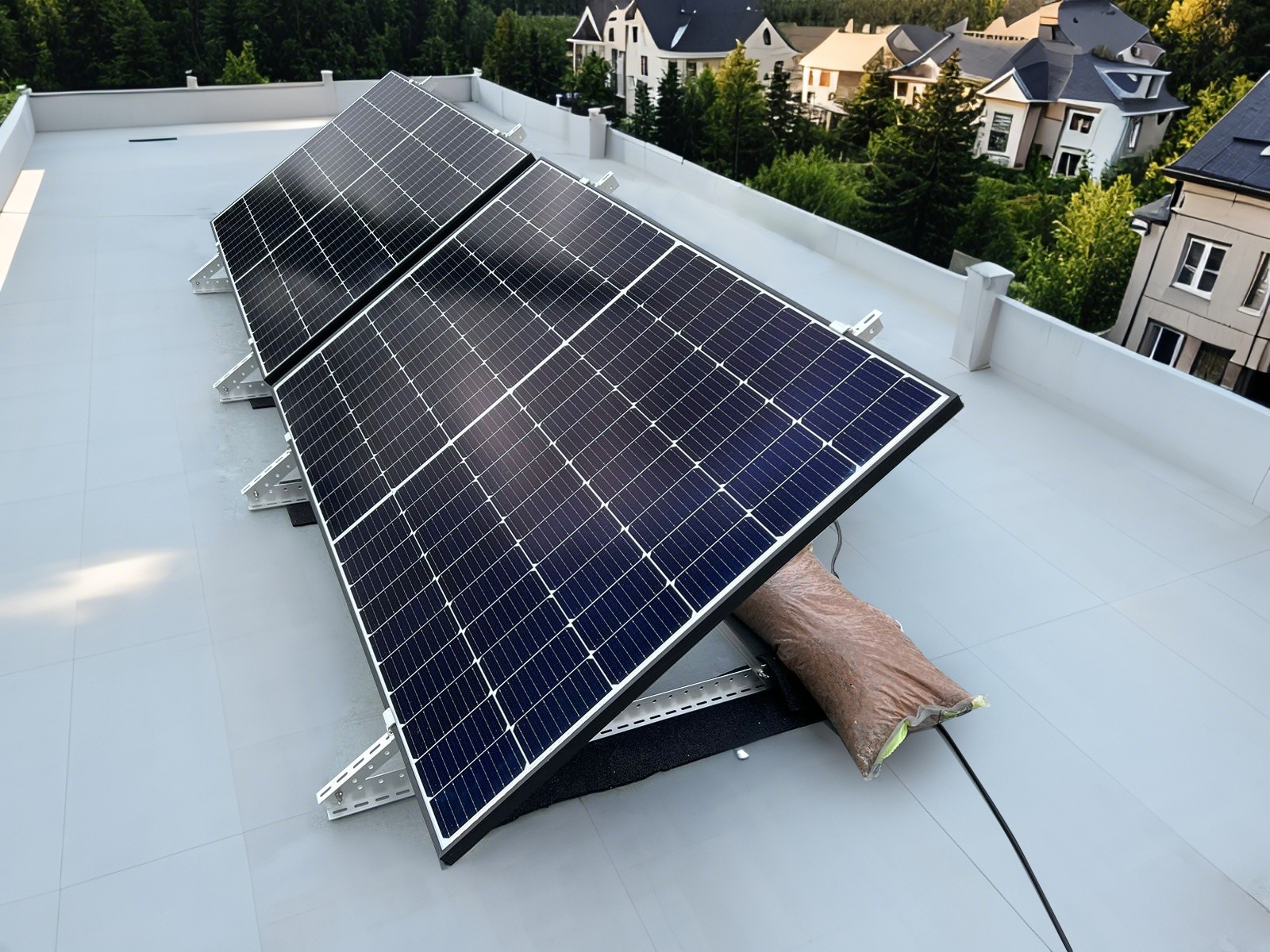 Sunlit Solar 3-in-1 Modulhalterung — Universalhalterung für Balkon, Terasse. Flachdach