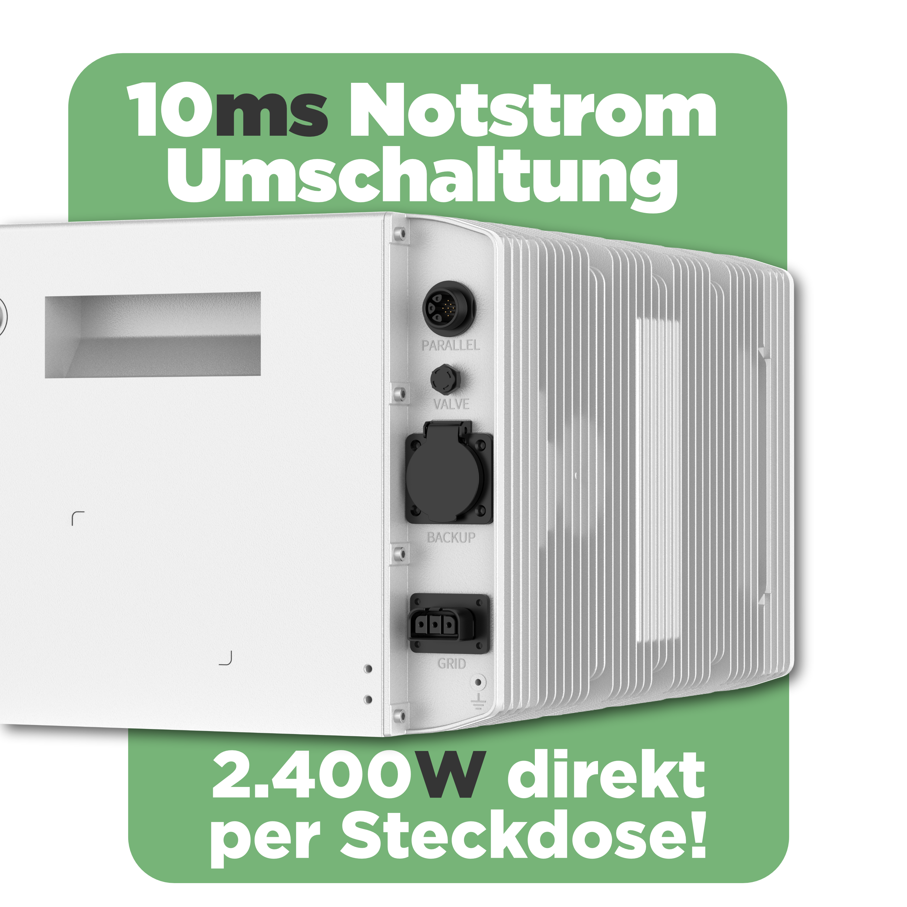 SunEnergyXT 500 PRO AC Core — 5 kWh Nachrüst-Speicher mit 2.400W Wechselrichter & Notstromfunktion (LFP, erweiterbar auf 30 kWh)