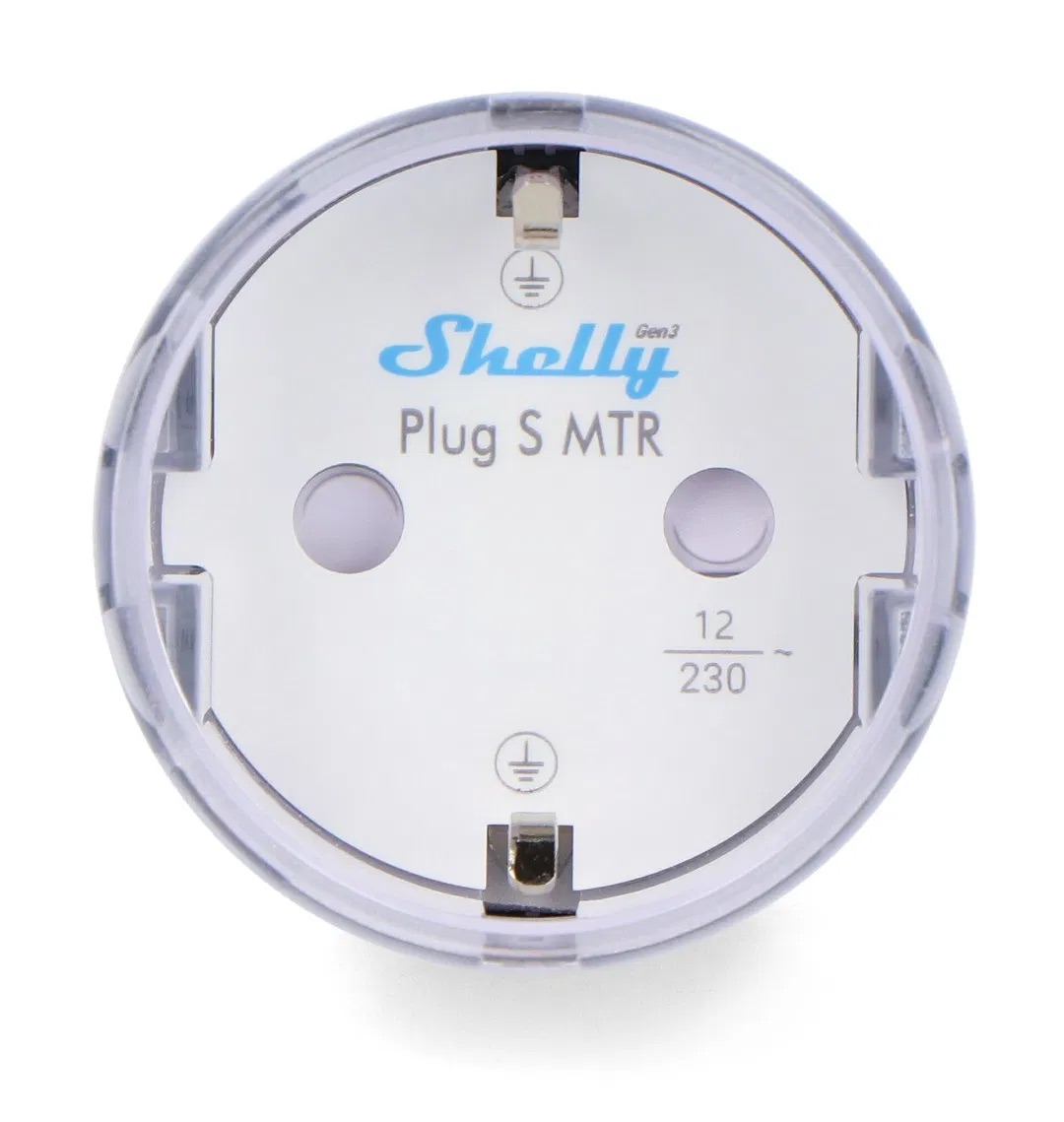 Shelly Plug S Gen3 — Smarter, WLAN / Bluetooth und Matter-kompatibler Stecker mit Leistungsmessung (weiß)