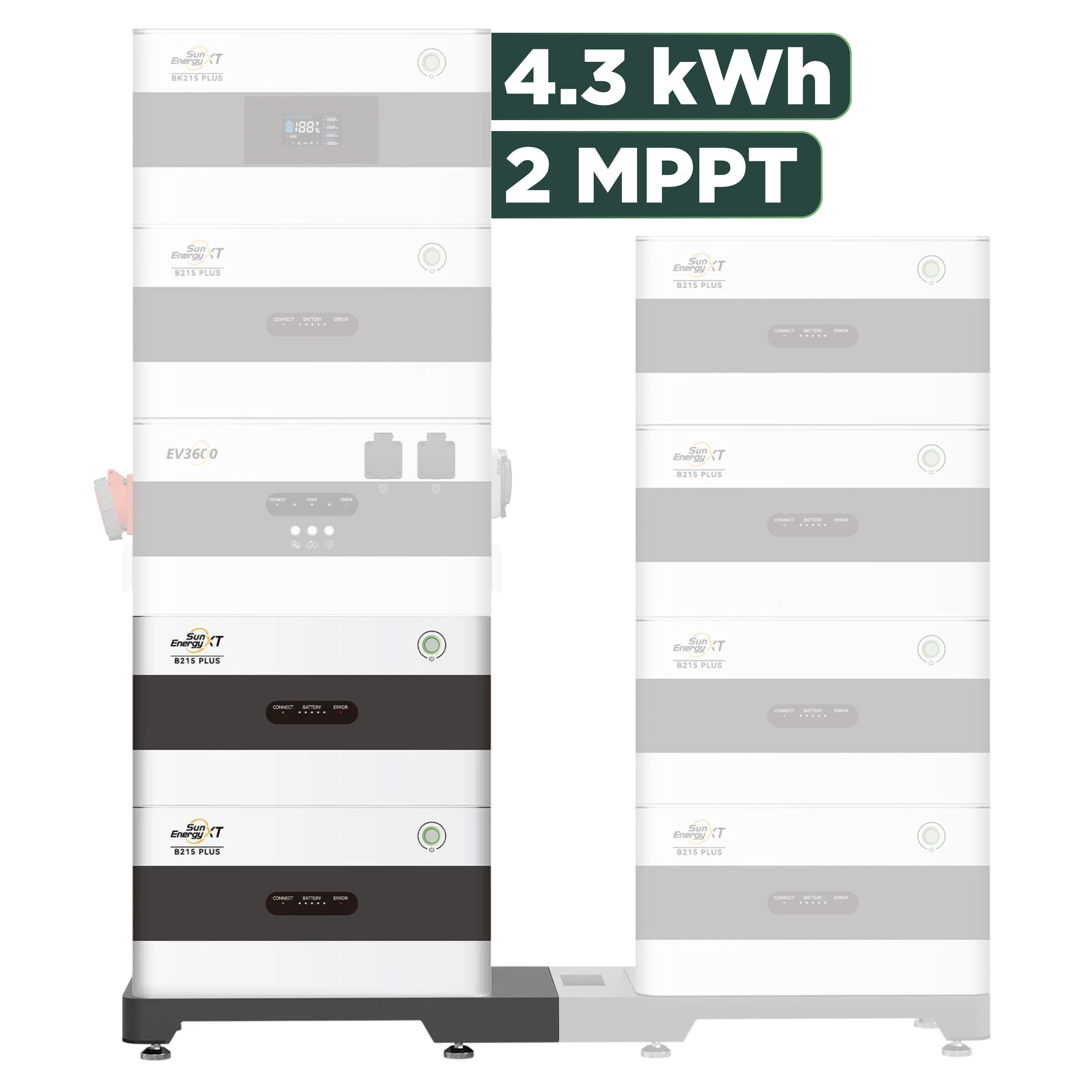 SunEnergyXT Plus (bis 17,2 kWh) Konfigurator 880 Wp ohne BK215 / 4,3 kWh / Trina 440 Wp bifazial / 2 Module