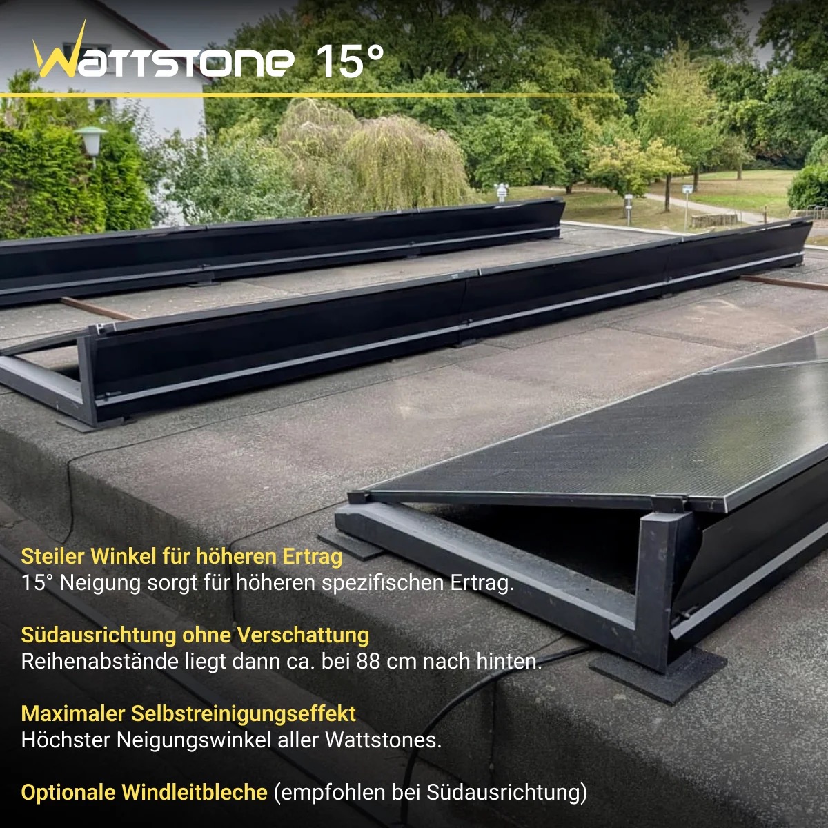 Wattstone Set — 1 Modul / Horizontal / eine Reihe / 15°