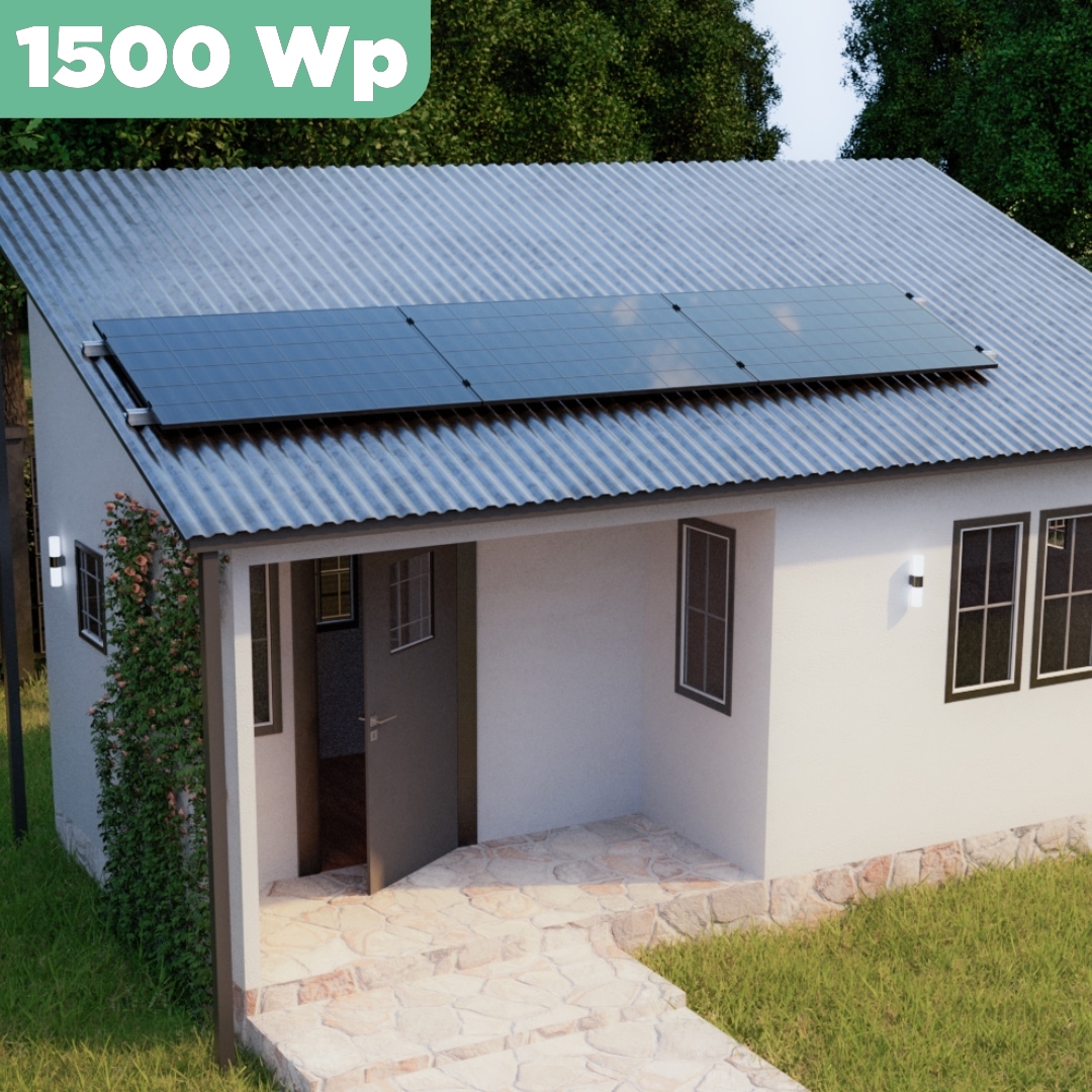 Balkonkraftwerk Trapezblech 1500 Wp — APsystems EZ1-M 800 W / Trina Solar / 500 Wp (Glas-Glas Full Black) / Standard Halterung / eine Reihe quer / 3 Module