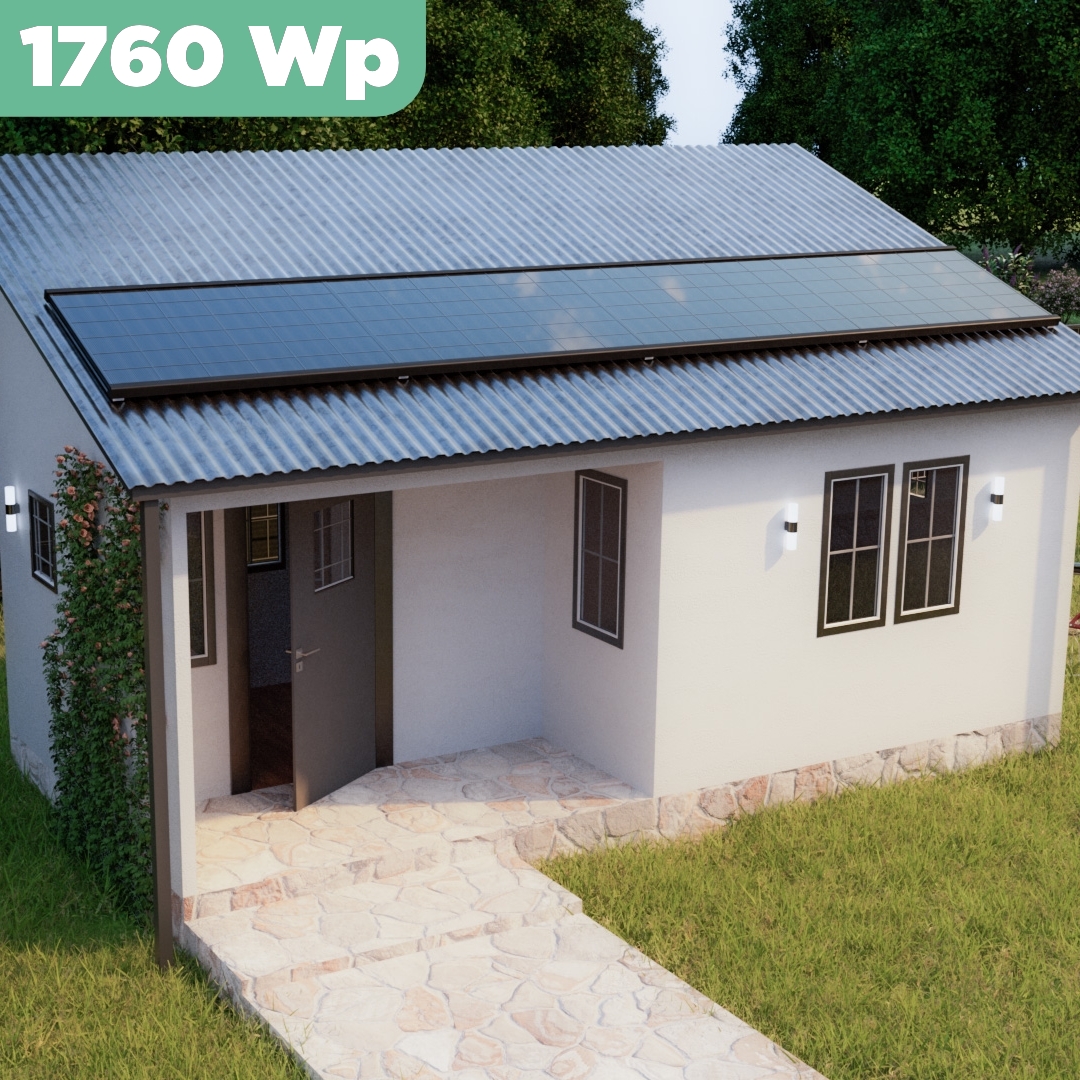 Balkonkraftwerk Trapezblech 1760 Wp — APsystems EZ1-M 800 W / Trina Solar / 440 Wp (Glas-Glas + Bifazial) / Premium Halterung / eine Reihe quer / 4 Module