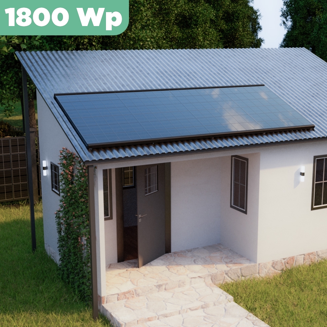 Balkonkraftwerk Trapezblech 1800 Wp — APsystems EZ1-M 800 W / Trina Solar / 450 Wp (Glas-Glas) / Premium Halterung / eine Reihe hochkant / 4 Module / 20 m