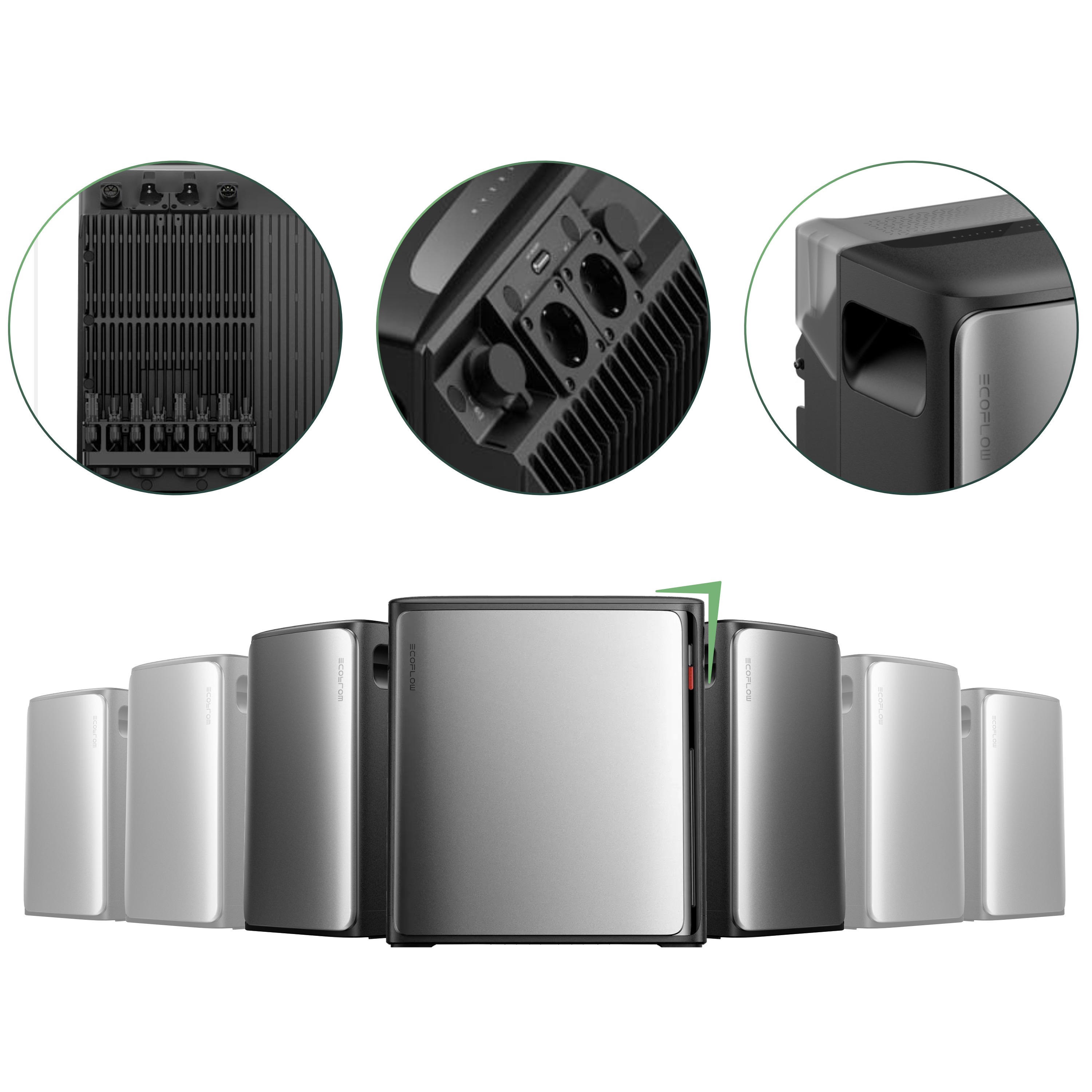Balkonkraftwerk Set 440 Wp — Ecoflow Stream Ultra X / 11,52 kWh / Trina 440 Wp Glas-Glas Bifazial Modul / 1 Modul / Schuko Stecker / 1,5 m