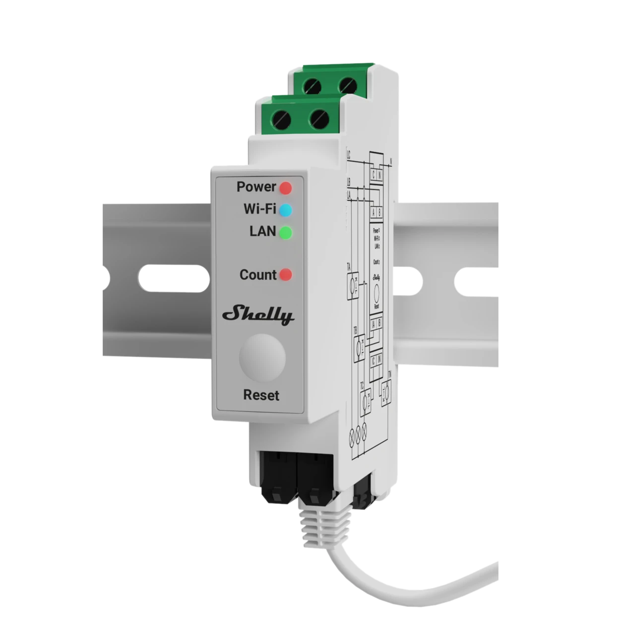 Shelly Pro 3EM — WLAN-, LAN- und Bluetooth