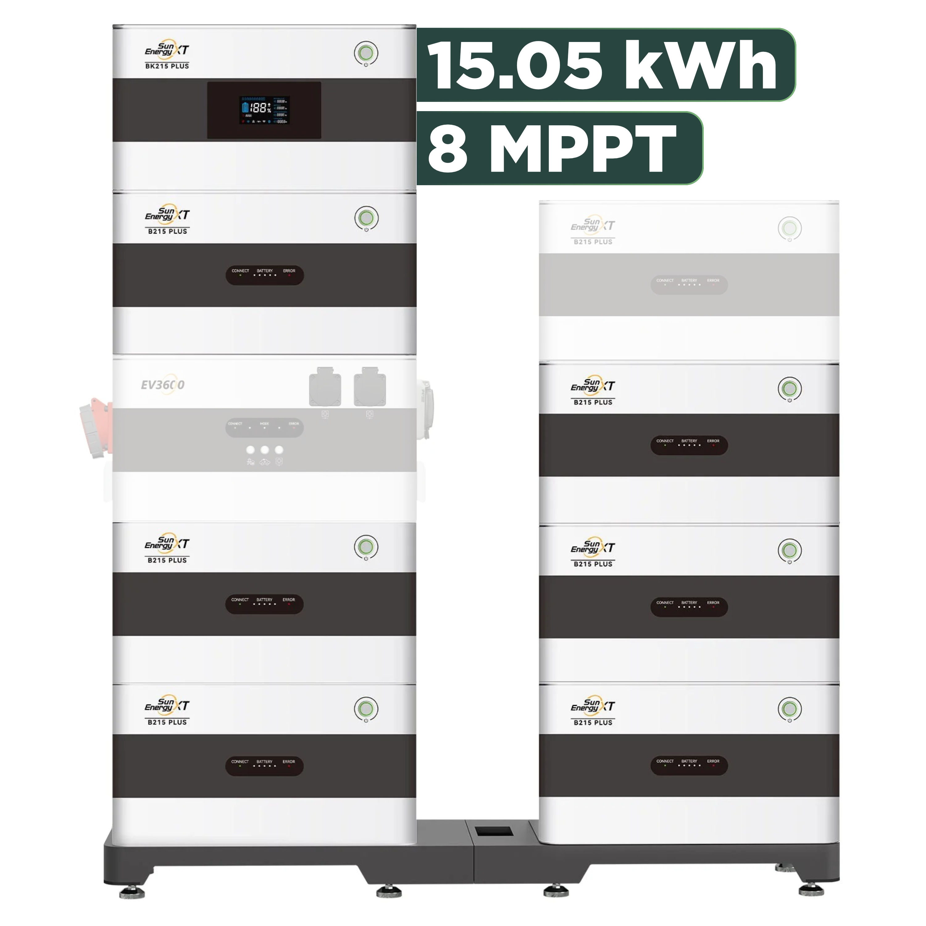 SunEnergyXT Plus (bis 17,2 kWh) Konfigurator 1000 Wp mit BK215 / 15,05 kWh / Solyco 500 Wp Bifazial / 2 Module